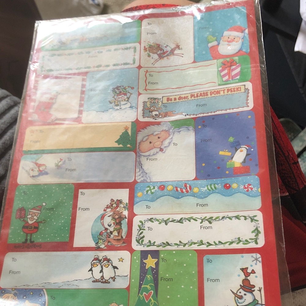 Festive Christmas Gift Labels Stickers - Holiday Mix
